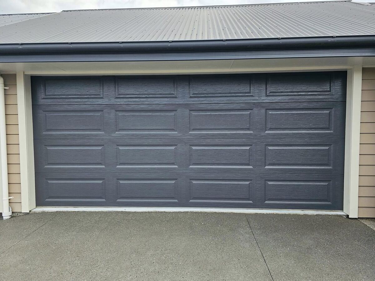 Garage door after repaint