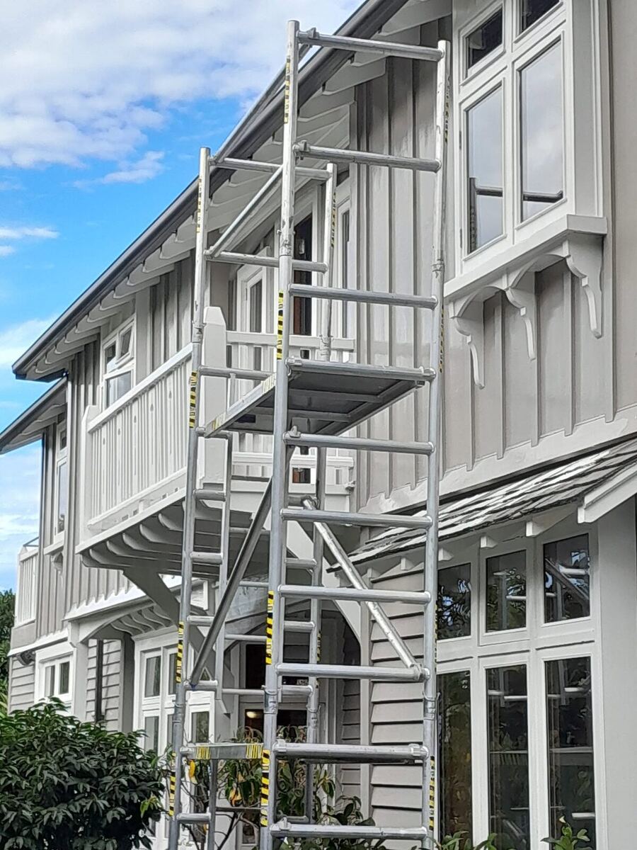 Job in progress with scaffolding